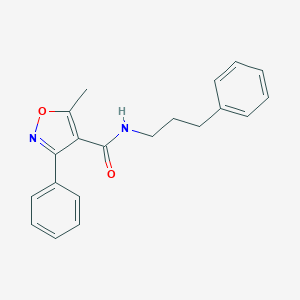 molecular formula C20H20N2O2 B214114 5-methyl-3-phenyl-N-(3-phenylpropyl)-1,2-oxazole-4-carboxamide 