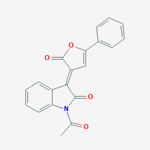 (3E)-1-acetyl-3-(2-oxo-5-phenylfuran-3(2H)-ylidene)-1,3-dihydro-2H-indol-2-one