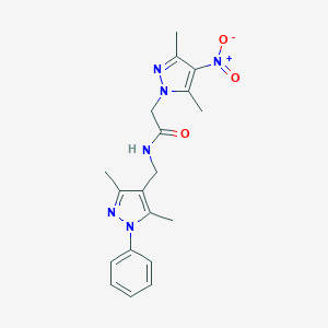 molecular formula C19H22N6O3 B214132 2-(3,5-dimethyl-4-nitro-1H-pyrazol-1-yl)-N-[(3,5-dimethyl-1-phenyl-1H-pyrazol-4-yl)methyl]acetamide 