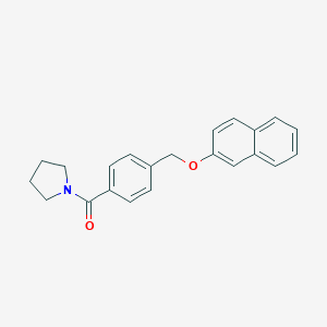 molecular formula C22H21NO2 B214134 [4-(Naphthalen-2-yloxymethyl)-phenyl]-pyrrolidin-1-yl-methanone 