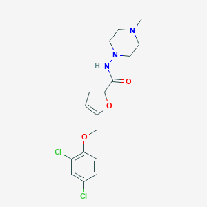 molecular formula C17H19Cl2N3O3 B214135 5-[(2,4-dichlorophenoxy)methyl]-N-(4-methylpiperazin-1-yl)furan-2-carboxamide 
