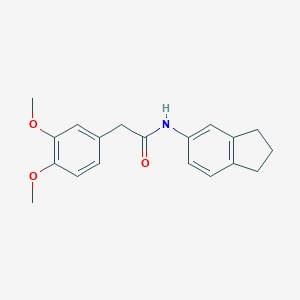 molecular formula C19H21NO3 B214136 N-(2,3-dihydro-1H-inden-5-yl)-2-(3,4-dimethoxyphenyl)acetamide 