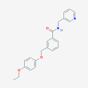 molecular formula C22H22N2O3 B214138 3-[(4-ethoxyphenoxy)methyl]-N-(pyridin-3-ylmethyl)benzamide 