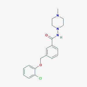 3-[(2-chlorophenoxy)methyl]-N-(4-methylpiperazin-1-yl)benzamide