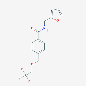 molecular formula C15H14F3NO3 B214141 N-(2-furylmethyl)-4-[(2,2,2-trifluoroethoxy)methyl]benzamide 