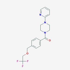 molecular formula C19H20F3N3O2 B214142 4-{[4-(2-Pyridinyl)-1-piperazinyl]carbonyl}benzyl 2,2,2-trifluoroethyl ether 