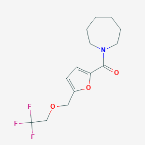 molecular formula C14H18F3NO3 B214144 1-{5-[(2,2,2-Trifluoroethoxy)methyl]-2-furoyl}azepane 