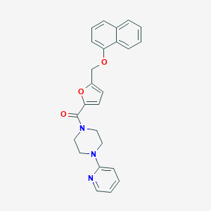 molecular formula C25H23N3O3 B214149 1-{5-[(1-Naphthyloxy)methyl]-2-furoyl}-4-(2-pyridinyl)piperazine 