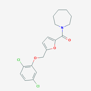 molecular formula C18H19Cl2NO3 B214154 1-{5-[(2,5-Dichlorophenoxy)methyl]-2-furoyl}azepane 