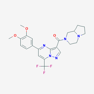 molecular formula C23H24F3N5O3 B214161 5-(3,4-dimethoxyphenyl)-3-(hexahydropyrrolo[1,2-a]pyrazin-2(1H)-ylcarbonyl)-7-(trifluoromethyl)pyrazolo[1,5-a]pyrimidine 