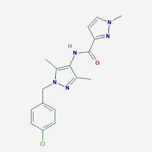 molecular formula C17H18ClN5O B214162 N-[1-(4-chlorobenzyl)-3,5-dimethyl-1H-pyrazol-4-yl]-1-methyl-1H-pyrazole-3-carboxamide 