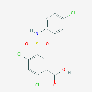 molecular formula C13H8Cl3NO4S B214163 2,4-Dichloro-5-[(4-chlorophenyl)sulfamoyl]benzoic acid 