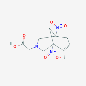molecular formula C11H15N3O6 B214166 {1,5-Bisnitro-6-methyl-3-azabicyclo[3.3.1]non-6-en-3-yl}acetic acid 