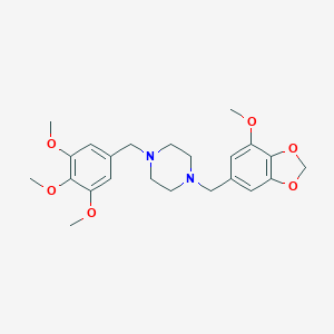 molecular formula C23H30N2O6 B214172 1-[(7-Methoxy-1,3-benzodioxol-5-yl)methyl]-4-(3,4,5-trimethoxybenzyl)piperazine 