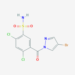 molecular formula C10H6BrCl2N3O3S B214175 5-[(4-bromo-1H-pyrazol-1-yl)carbonyl]-2,4-dichlorobenzenesulfonamide 