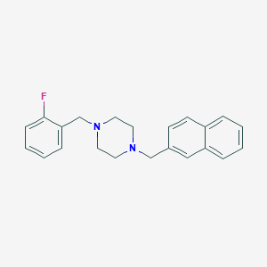 molecular formula C22H23FN2 B214178 1-(2-Fluorobenzyl)-4-(naphthalen-2-ylmethyl)piperazine 