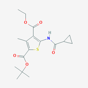 molecular formula C17H23NO5S B214179 2-Tert-butyl 4-ethyl 5-[(cyclopropylcarbonyl)amino]-3-methyl-2,4-thiophenedicarboxylate 