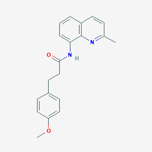 molecular formula C20H20N2O2 B214182 3-(4-methoxyphenyl)-N-(2-methylquinolin-8-yl)propanamide 