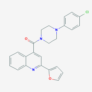 4-{[4-(4-Chlorophenyl)-1-piperazinyl]carbonyl}-2-(2-furyl)quinoline