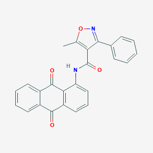 molecular formula C25H16N2O4 B214187 N-(9,10-dioxo-9,10-dihydroanthracen-1-yl)-5-methyl-3-phenylisoxazole-4-carboxamide 