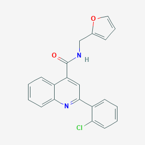molecular formula C21H15ClN2O2 B214188 2-(2-chlorophenyl)-N-(furan-2-ylmethyl)quinoline-4-carboxamide 