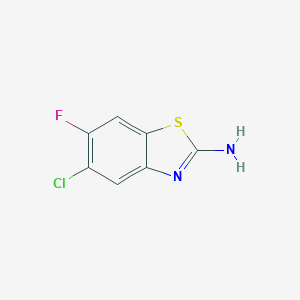 molecular formula C7H4ClFN2S B021419 5-Chloro-6-fluoro-1,3-benzothiazol-2-amine CAS No. 101337-92-2