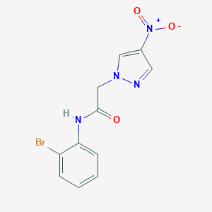 molecular formula C11H9BrN4O3 B214193 N-(2-bromophenyl)-2-{4-nitro-1H-pyrazol-1-yl}acetamide 