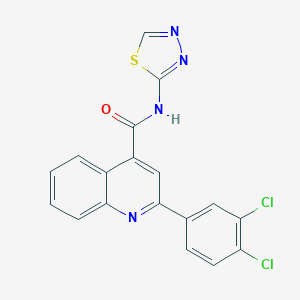 molecular formula C18H10Cl2N4OS B214203 2-(3,4-dichlorophenyl)-N-(1,3,4-thiadiazol-2-yl)quinoline-4-carboxamide 