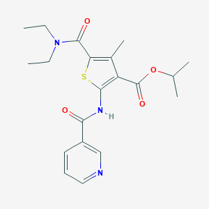 Isopropyl 5-[(diethylamino)carbonyl]-4-methyl-2-[(3-pyridinylcarbonyl)amino]-3-thiophenecarboxylate