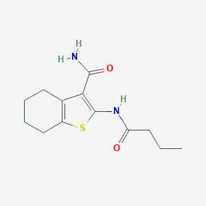 molecular formula C13H18N2O2S B214207 2-(Butanoylamino)-4,5,6,7-tetrahydro-1-benzothiophene-3-carboxamide 