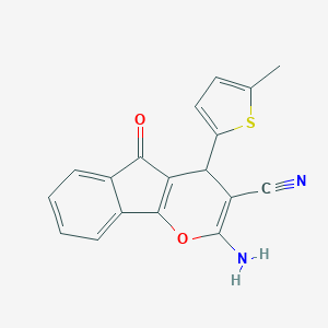 molecular formula C18H12N2O2S B214209 2-Amino-4-(5-methyl-2-thienyl)-5-oxo-4,5-dihydroindeno[1,2-b]pyran-3-carbonitrile 