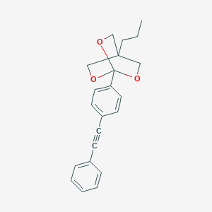 molecular formula C22H22O3 B021422 2,6,7-Trioxabicyclo(2.2.2)octane, 1-(4-(phenylethynyl)phenyl)-4-propyl- CAS No. 108613-93-0
