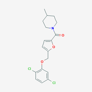 molecular formula C18H19Cl2NO3 B214221 {5-[(2,5-Dichlorophenoxy)methyl]furan-2-yl}(4-methylpiperidin-1-yl)methanone 