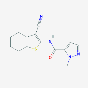 molecular formula C14H14N4OS B214225 N-(3-cyano-4,5,6,7-tetrahydrobenzo[b]thiophen-2-yl)-1-methyl-1H-pyrazole-5-carboxamide 