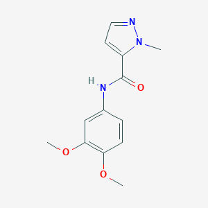 molecular formula C13H15N3O3 B214226 N-(3,4-dimethoxyphenyl)-1-methyl-1H-pyrazole-5-carboxamide 