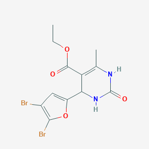 Ethyl 4-(4,5-dibromofuran-2-yl)-6-methyl-2-oxo-1,2,3,4-tetrahydropyrimidine-5-carboxylate