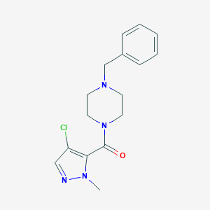 (4-benzylpiperazin-1-yl)(4-chloro-1-methyl-1H-pyrazol-5-yl)methanone