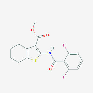 molecular formula C17H15F2NO3S B214239 Methyl 2-[(2,6-difluorobenzoyl)amino]-4,5,6,7-tetrahydro-1-benzothiophene-3-carboxylate 