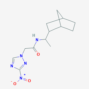 molecular formula C13H19N5O3 B214240 N-(1-bicyclo[2.2.1]hept-2-ylethyl)-2-{3-nitro-1H-1,2,4-triazol-1-yl}acetamide 
