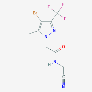 molecular formula C9H8BrF3N4O B214242 2-[4-bromo-5-methyl-3-(trifluoromethyl)-1H-pyrazol-1-yl]-N-(cyanomethyl)acetamide 