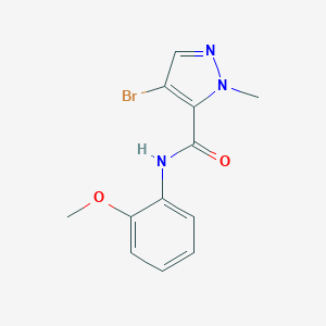 molecular formula C12H12BrN3O2 B214243 4-bromo-N-(2-methoxyphenyl)-1-methyl-1H-pyrazole-5-carboxamide 
