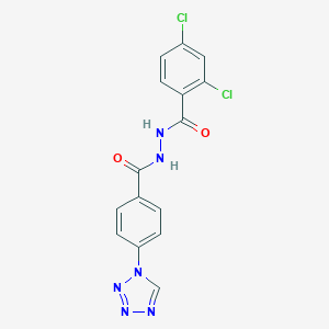 molecular formula C15H10Cl2N6O2 B214246 N'-(2,4-dichlorobenzoyl)-4-(1H-tetraazol-1-yl)benzohydrazide 