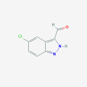 molecular formula C8H5ClN2O B021425 5-chloro-1H-indazole-3-carbaldehyde CAS No. 102735-84-2