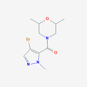 4-[(4-bromo-1-methyl-1H-pyrazol-5-yl)carbonyl]-2,6-dimethylmorpholine