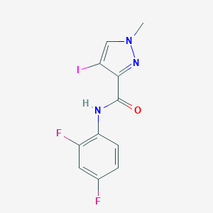molecular formula C11H8F2IN3O B214252 N-(2,4-difluorophenyl)-4-iodo-1-methyl-1H-pyrazole-3-carboxamide 
