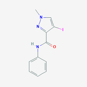 molecular formula C11H10IN3O B214254 4-iodo-1-methyl-N-phenyl-1H-pyrazole-3-carboxamide 
