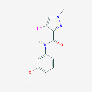 molecular formula C12H12IN3O2 B214255 4-iodo-N-(3-methoxyphenyl)-1-methyl-1H-pyrazole-3-carboxamide 
