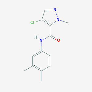 molecular formula C13H14ClN3O B214258 4-chloro-N-(3,4-dimethylphenyl)-1-methyl-1H-pyrazole-5-carboxamide 