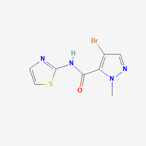 molecular formula C8H7BrN4OS B214259 4-bromo-1-methyl-N-(1,3-thiazol-2-yl)-1H-pyrazole-5-carboxamide 