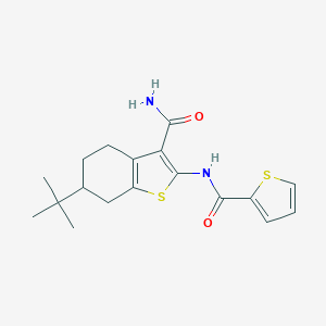 molecular formula C18H22N2O2S2 B214268 6-tert-Butyl-2-[(thiophene-2-carbonyl)-amino]-4,5,6,7-tetrahydro-benzo[b]thiophene-3-carboxylic acid amide 